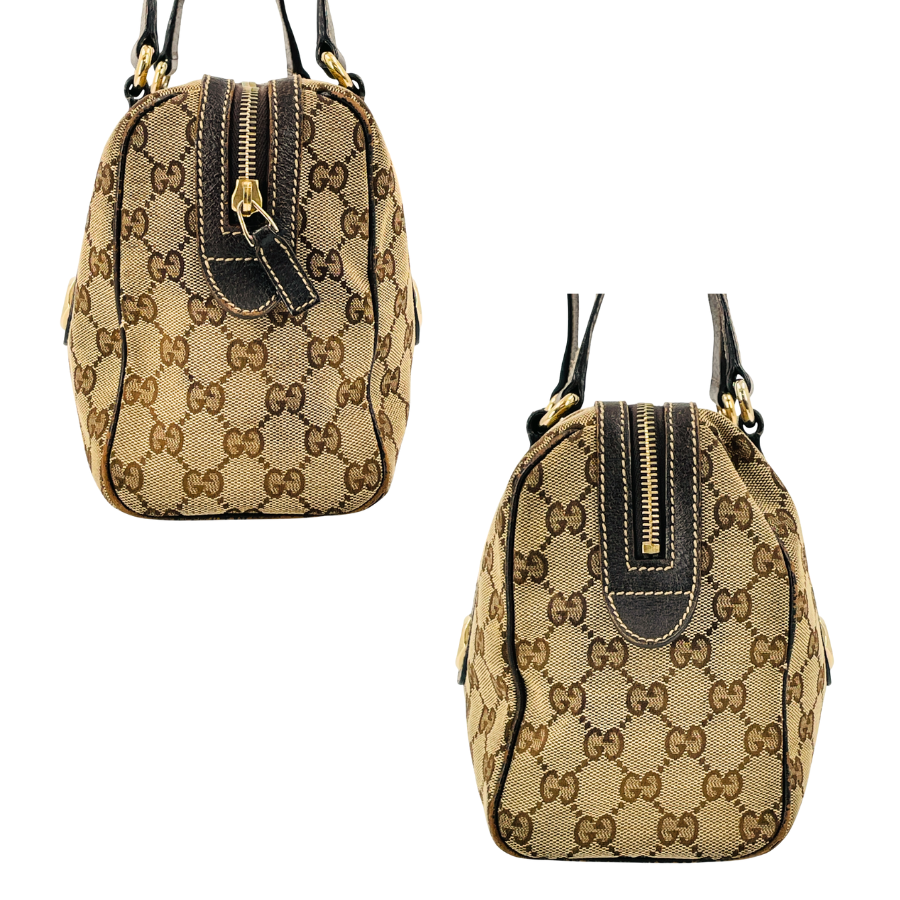 GUCCI GGキャンバス ボストンバッグ