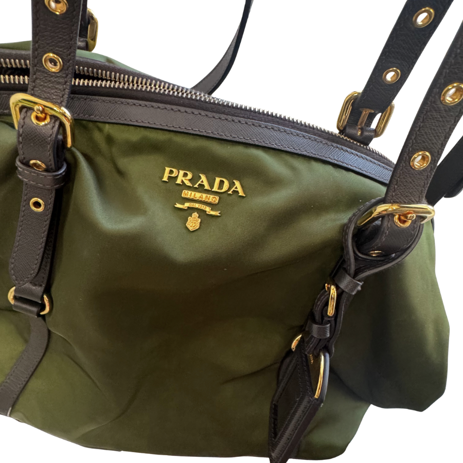 PRADA 2WAYバッグ  ナイロン  グリーン