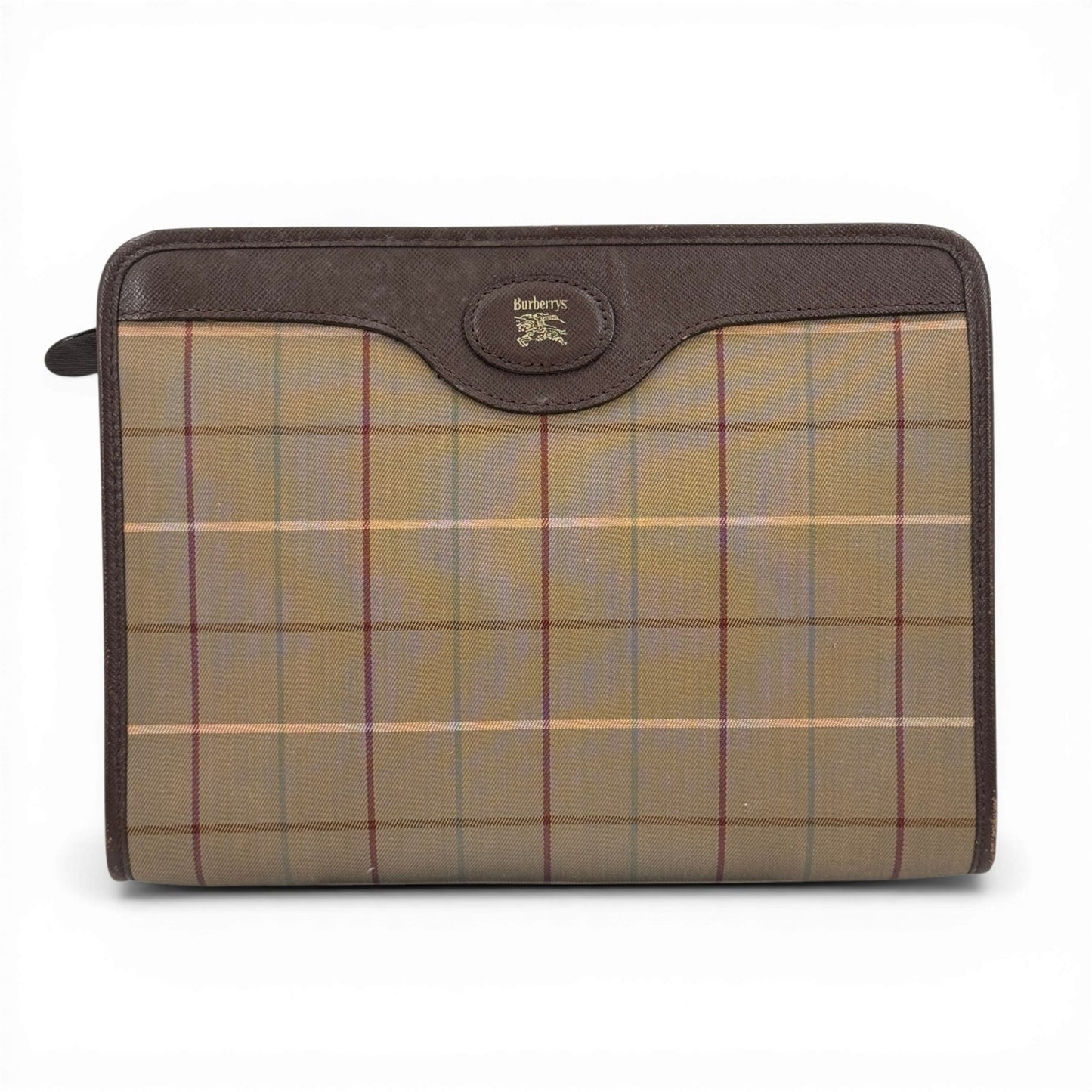 BURBERRY クラッチバッグ チェック キャンバス ヴィンテージ