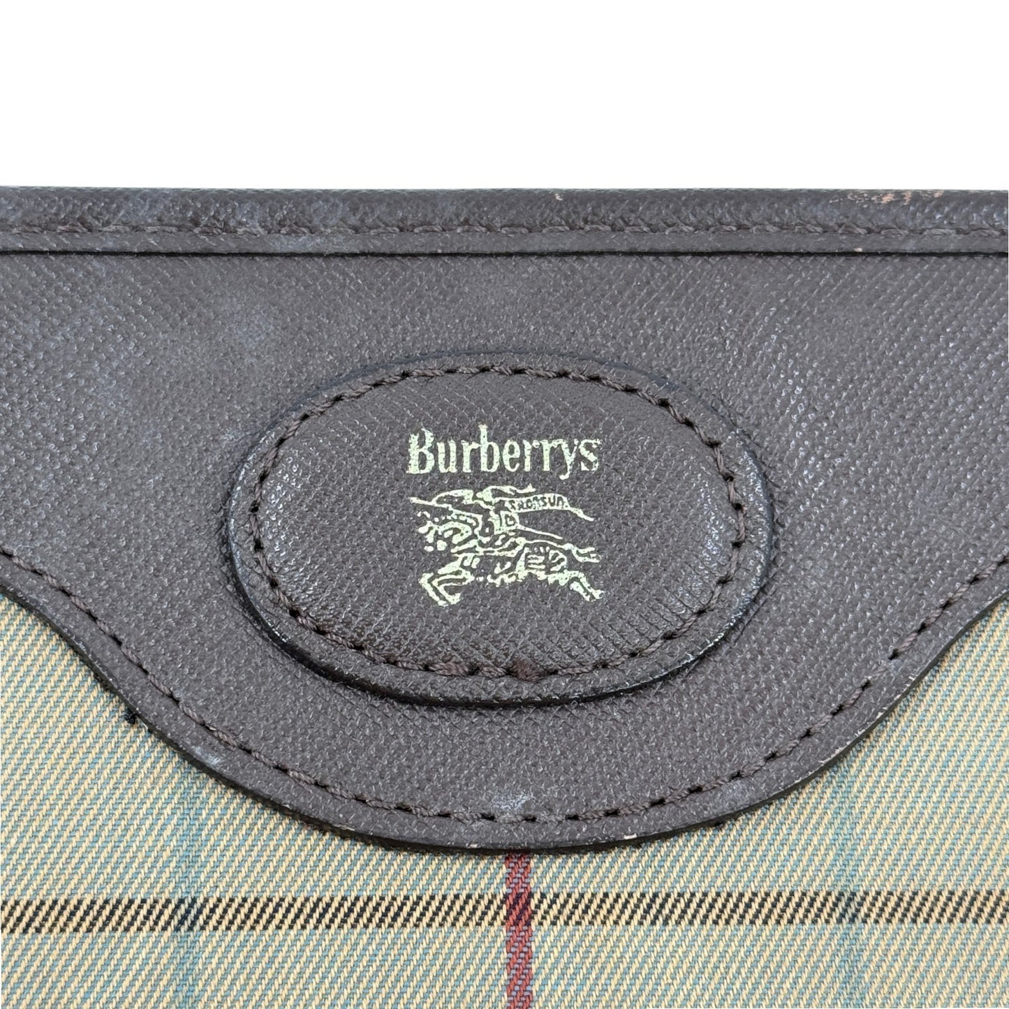 BURBERRY クラッチバッグ チェック キャンバス ヴィンテージ