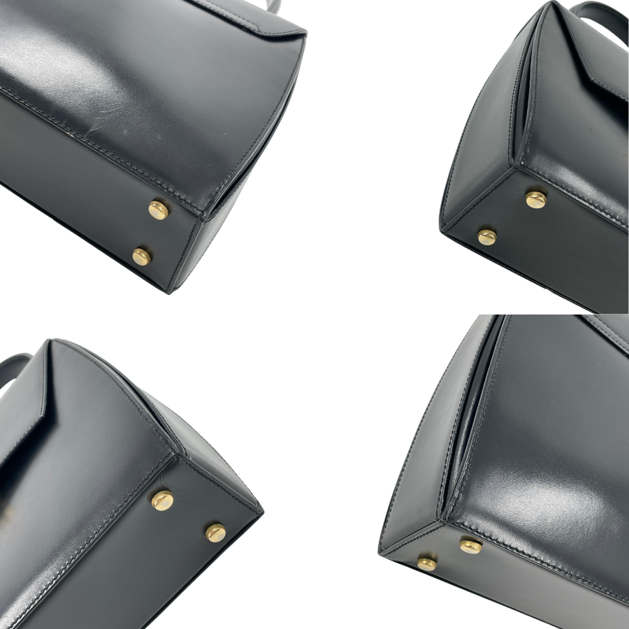 CELINE  スターボール金具  レザー  ハンドバッグ  BK