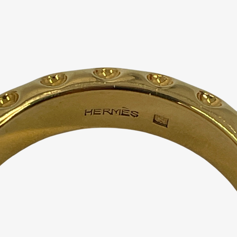 HERMES Gold Scarf Ring GP