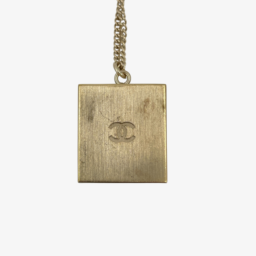 CHANEL GP Gold Charm Chain Necklace