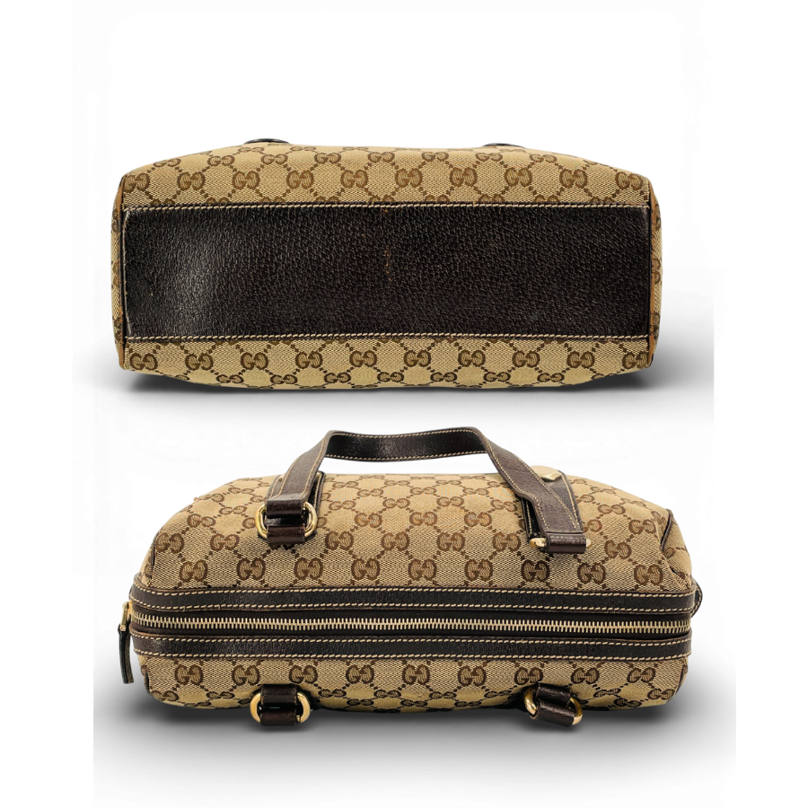 GUCCI GGキャンバス ボストンバッグ