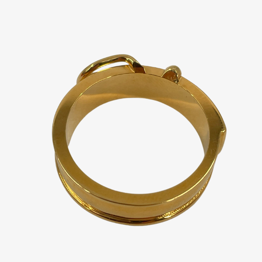 HERMES Belt Gold Scarf Ring