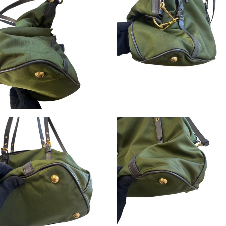 PRADA 2WAYバッグ  ナイロン  グリーン