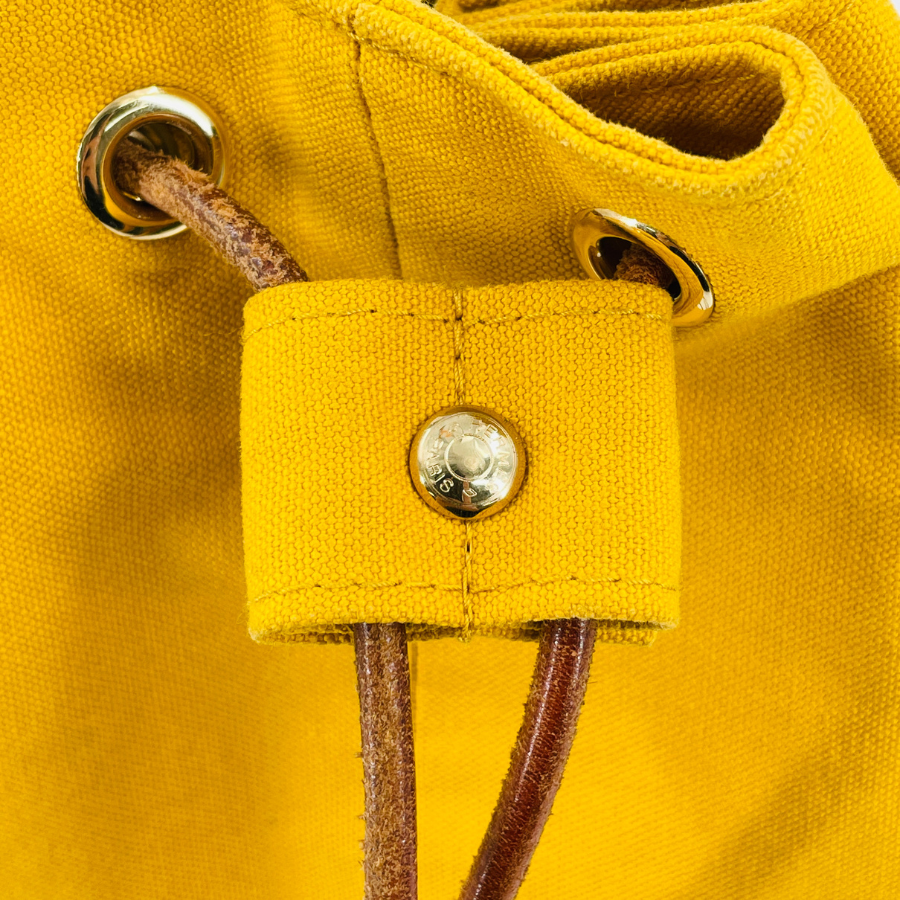 HERMES ショルダーバッグ POLOCHON MIMILE PM 100857M JAUNE キャンバス PALLADIUM(GOLD)