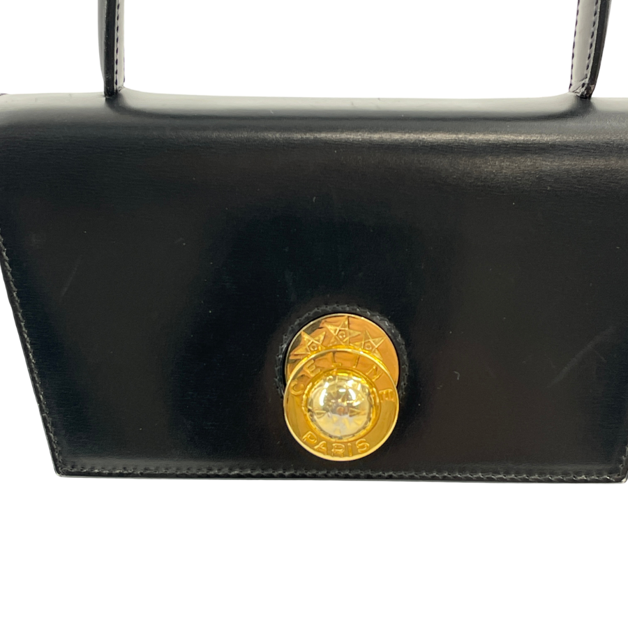 CELINE  スターボール金具  レザー  ハンドバッグ  BK