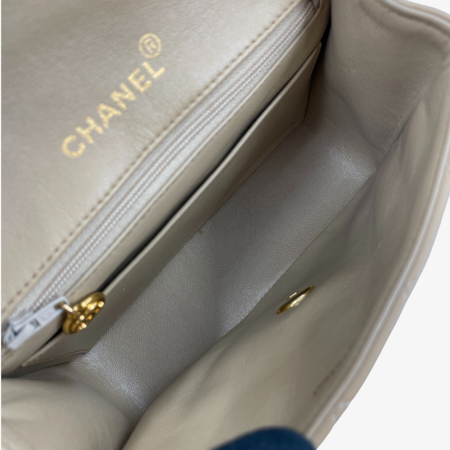 CHANEL Mini Coco Turnlock Lambskin Matelasse Shoulder Bag