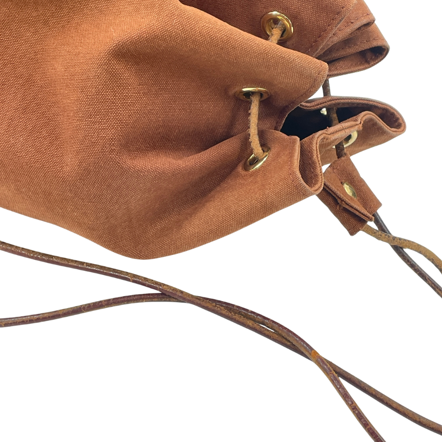 HERMES ポロションミミルGM ショルダーバッグ キャンバス ブラウン