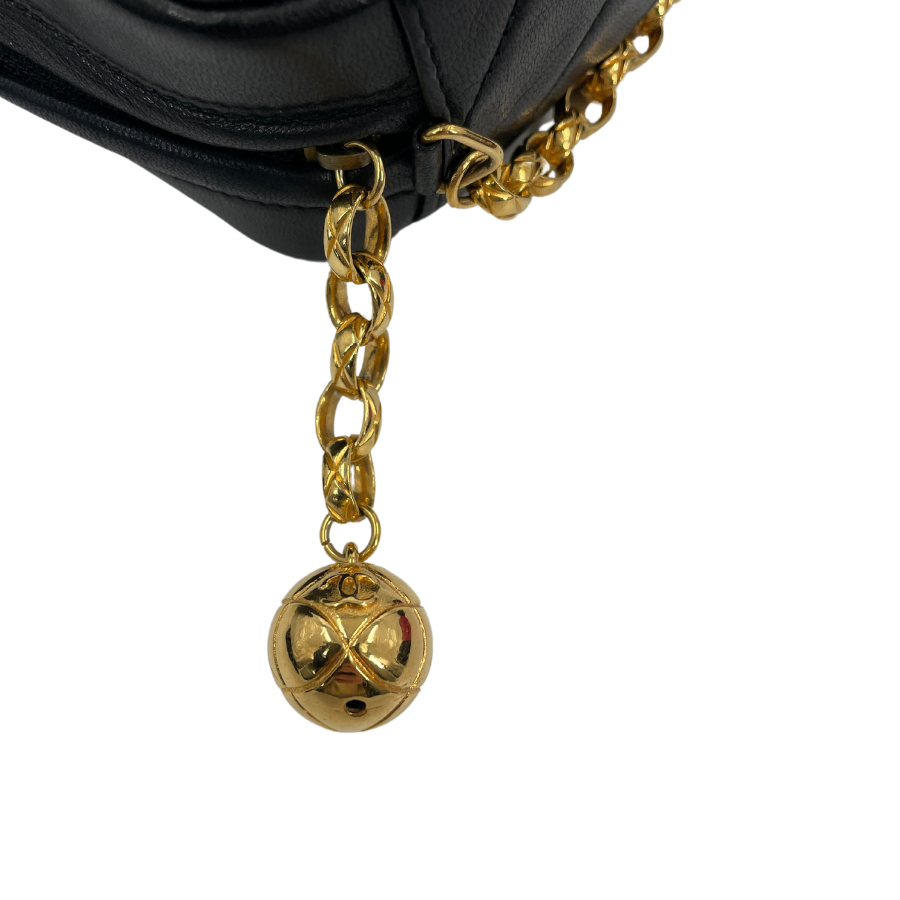 CHANEL Mini Coco Matelasse Lambskin Chain Shoulder Bag