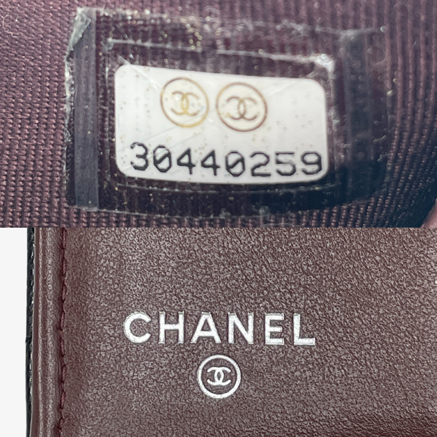 CHANEL Caviar Coco Compact Trifold Wallet