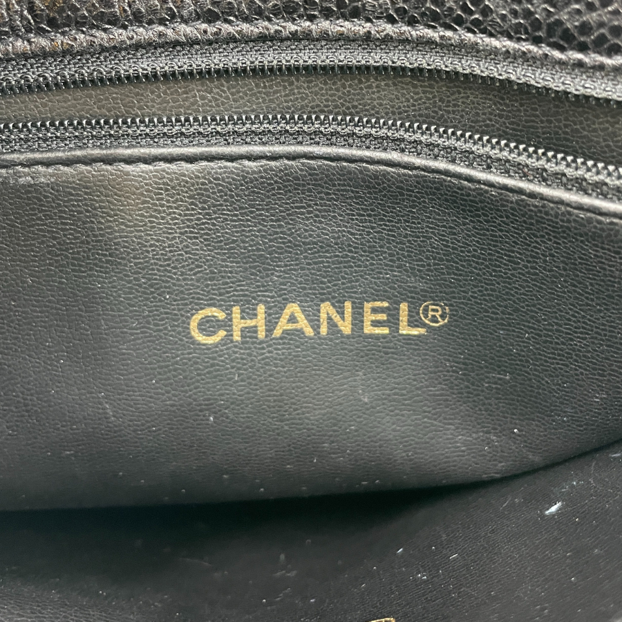 CHANEL Caviar Triple Coco Shoulder Bag