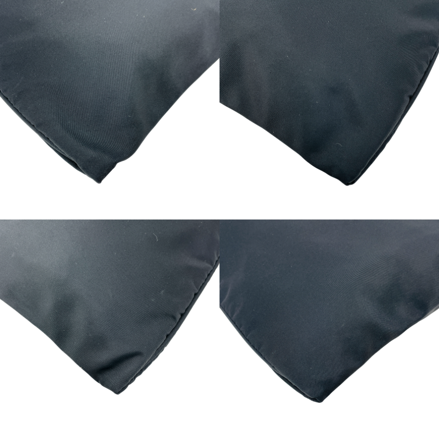 PRADAショルダー　ナイロン×レザー　黒　付け根スレ