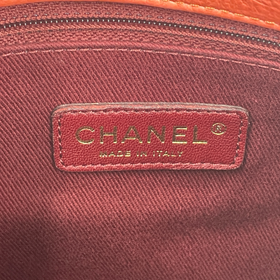CHANEL Caviar Icon Pattern Chain Shoulder Bag
