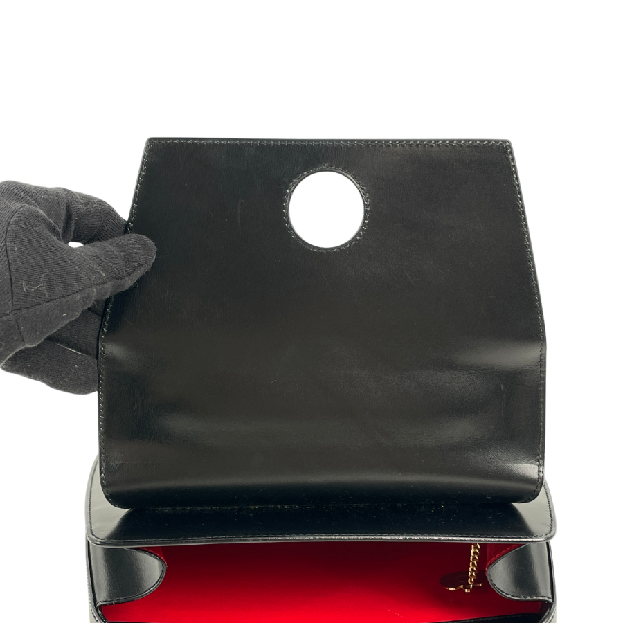 CELINE  スターボール金具  レザー  ハンドバッグ  BK