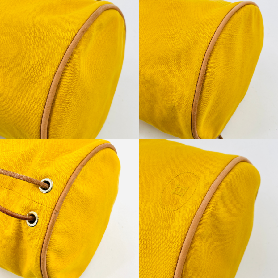 HERMES ショルダーバッグ POLOCHON MIMILE PM 100857M JAUNE キャンバス PALLADIUM(GOLD)