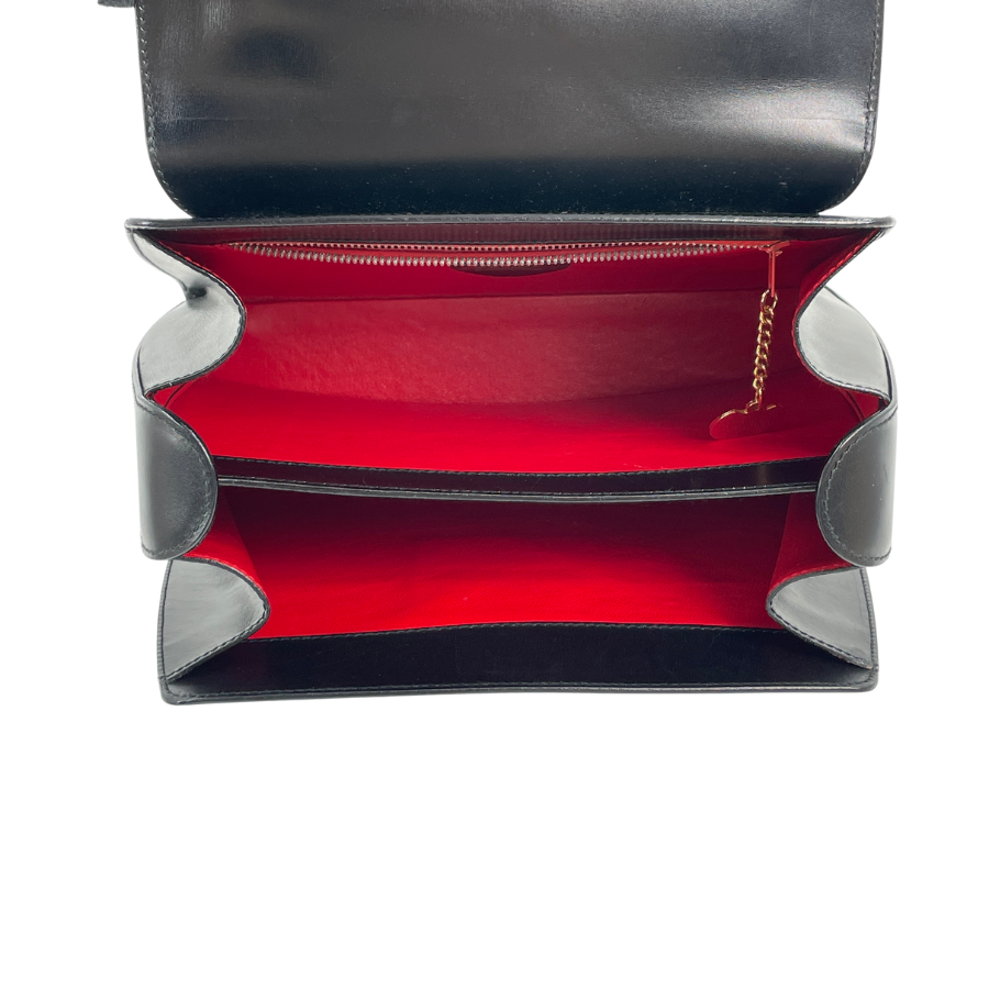 CELINE  スターボール金具  レザー  ハンドバッグ  BK