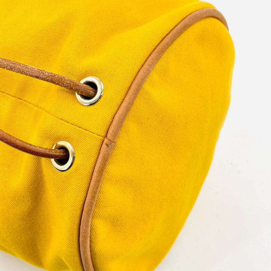 HERMES ショルダーバッグ POLOCHON MIMILE PM 100857M JAUNE キャンバス PALLADIUM(GOLD)