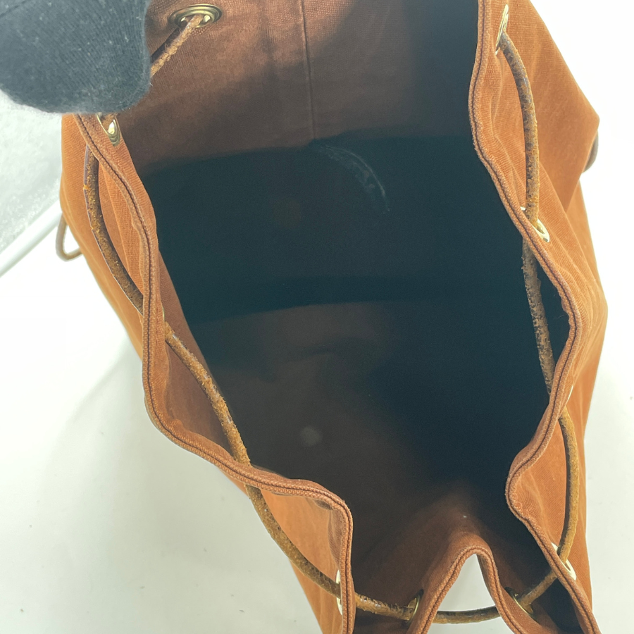 HERMES ポロションミミルGM ショルダーバッグ キャンバス ブラウン