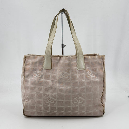 CHANEL ニュートラベルライン ナイロン ジャカード キャンバス トートバッグ