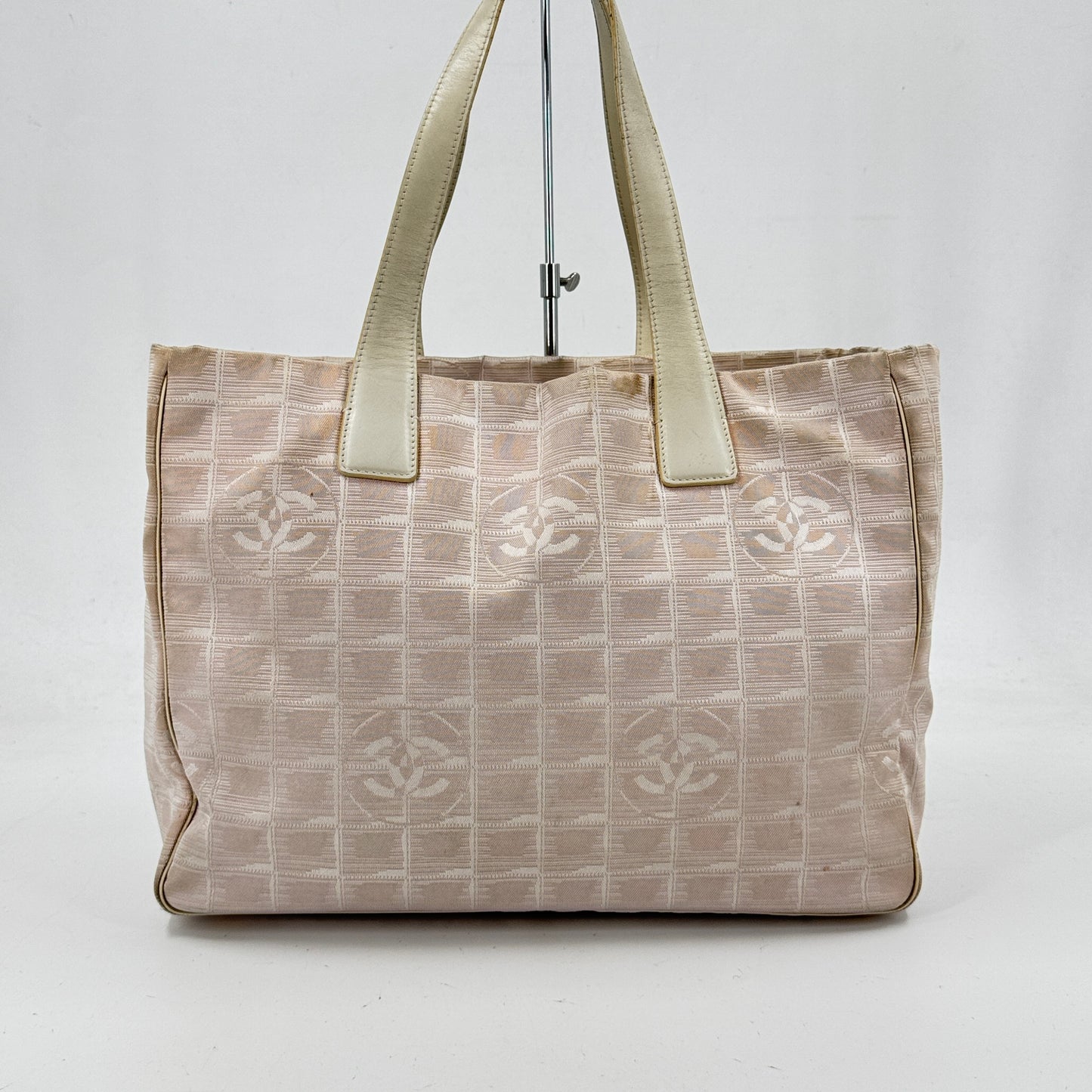 CHANEL ニュートラベルライン ナイロン ジャカード キャンバス トートバッグ