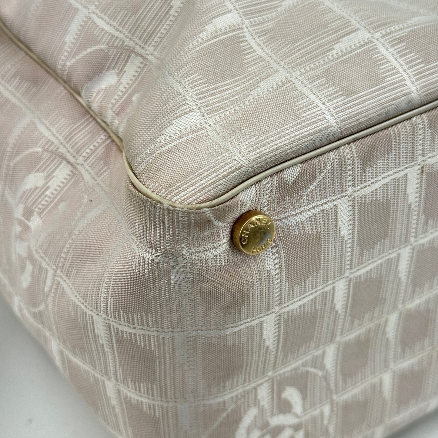 CHANEL ニュートラベルライン ナイロン ジャカード キャンバス トートバッグ