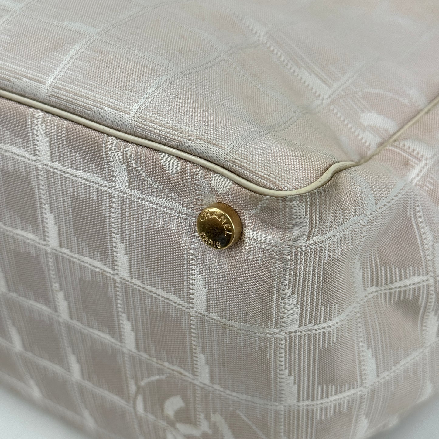 CHANEL ニュートラベルライン ナイロン ジャカード キャンバス トートバッグ