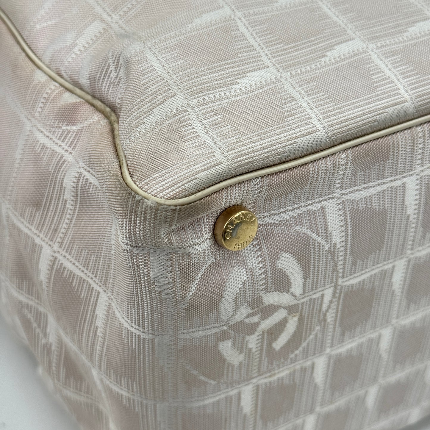 CHANEL ニュートラベルライン ナイロン ジャカード キャンバス トートバッグ