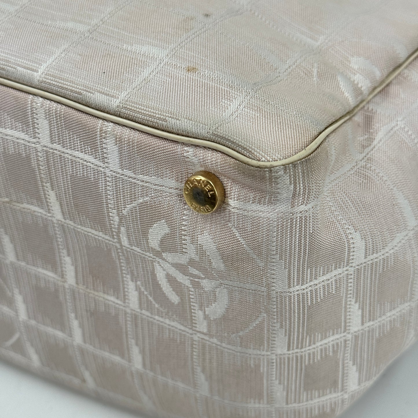 CHANEL ニュートラベルライン ナイロン ジャカード キャンバス トートバッグ