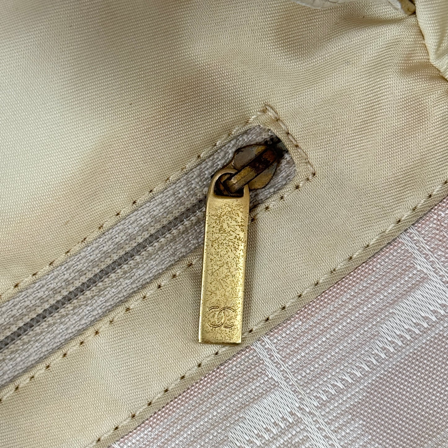 CHANEL ニュートラベルライン ナイロン ジャカード キャンバス トートバッグ