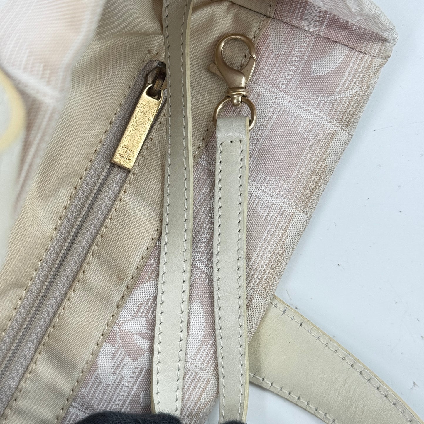 CHANEL ニュートラベルライン ナイロン ジャカード キャンバス トートバッグ