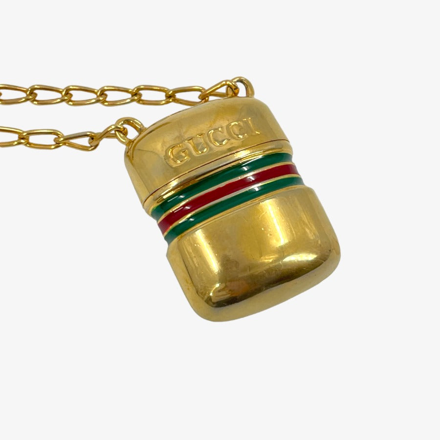 GUCCI Gold Plated Charm Necklace