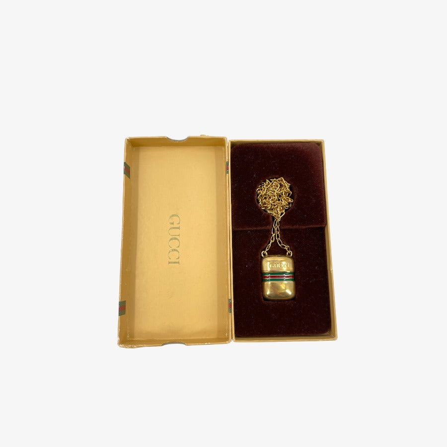 GUCCI Gold Plated Charm Necklace