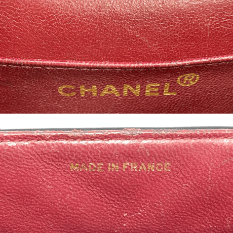 CHANEL　Vステッチ　シェブロンターンロック　ショルダー　バッグ