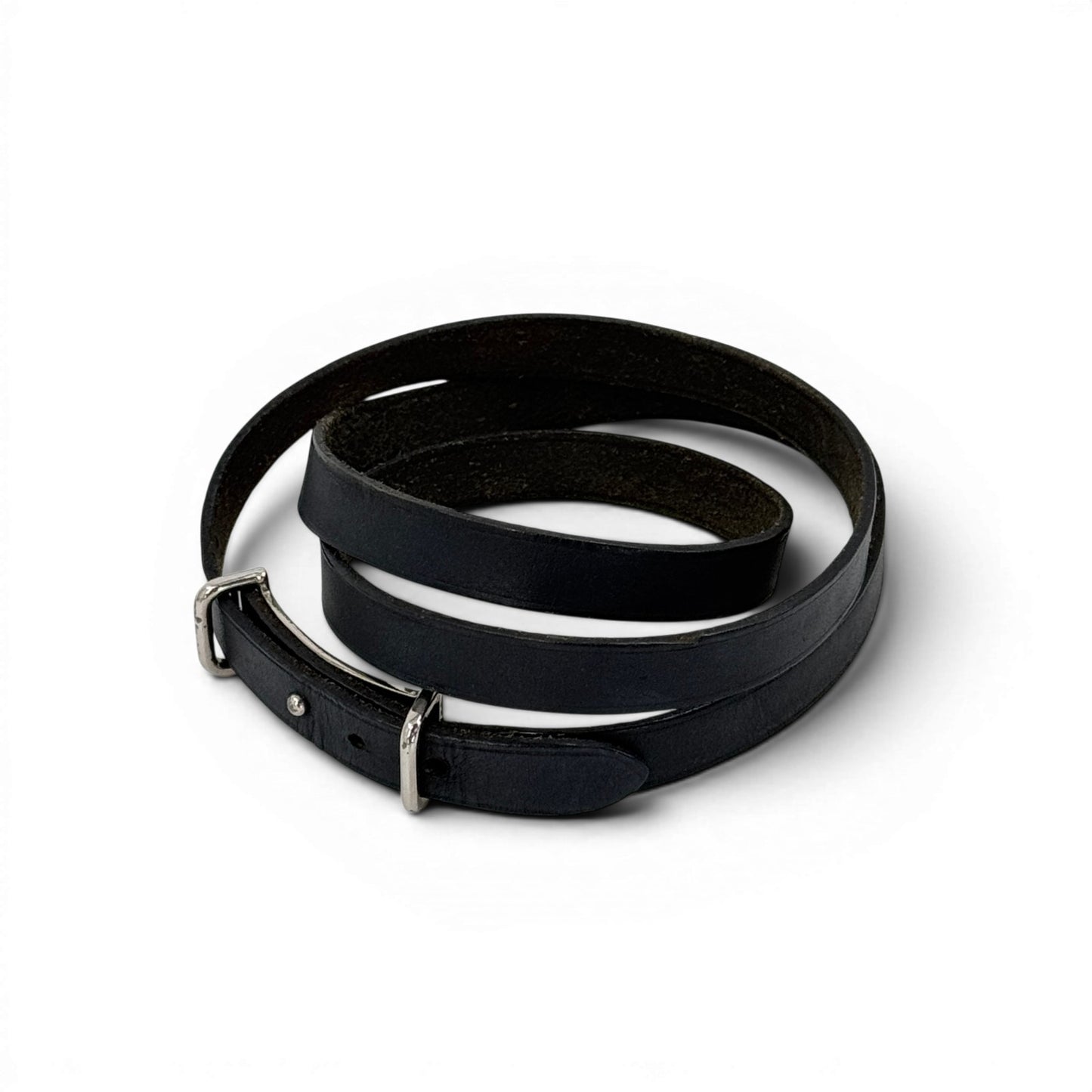 HERMES アピ レザー シルバー ブレスレット