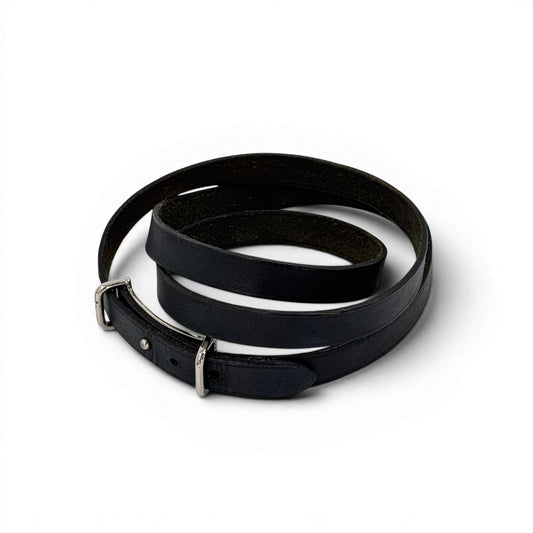 HERMES アピ レザー シルバー ブレスレット