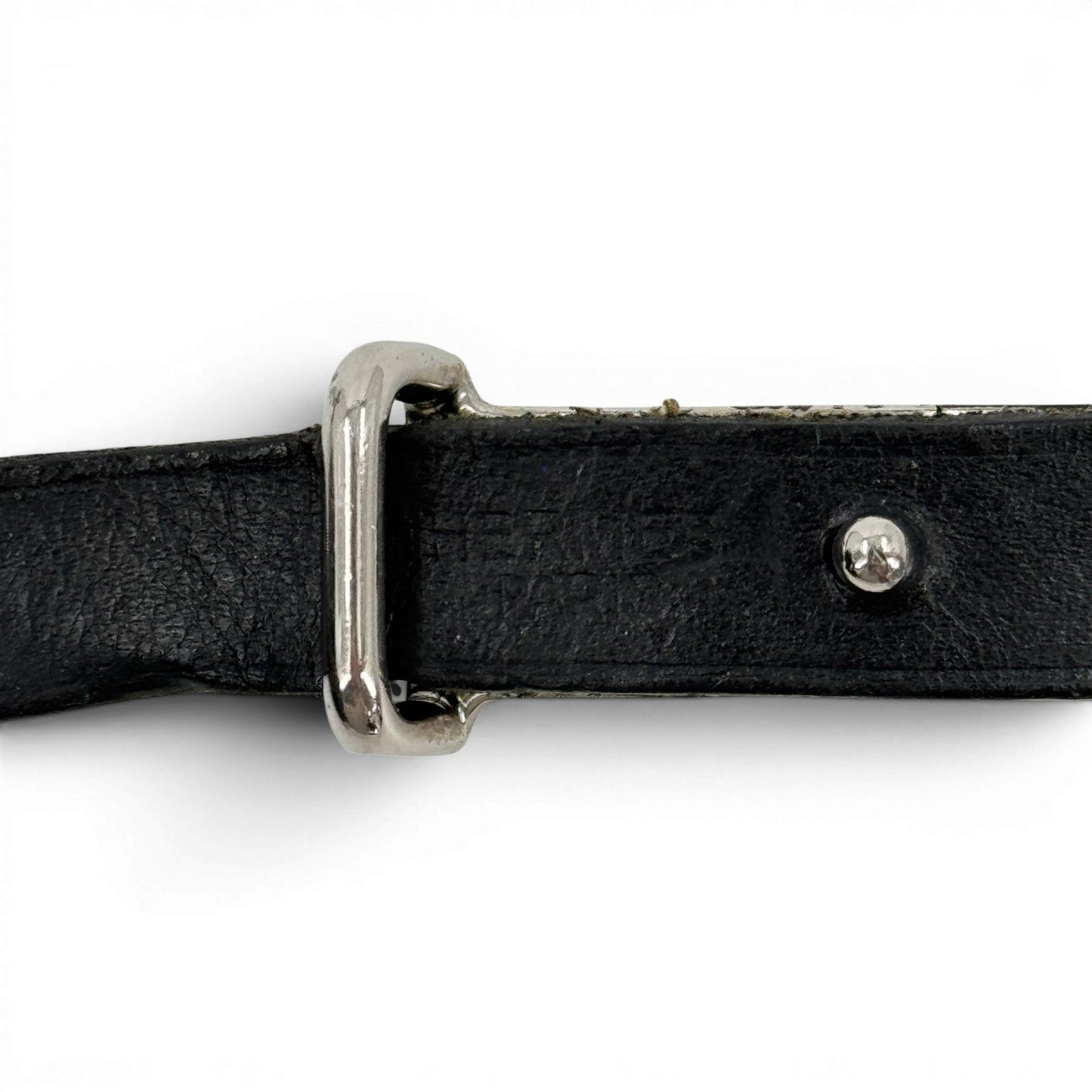 HERMES アピ レザー シルバー ブレスレット