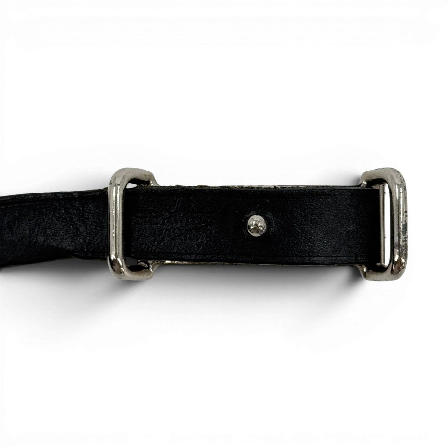 HERMES アピ レザー シルバー ブレスレット