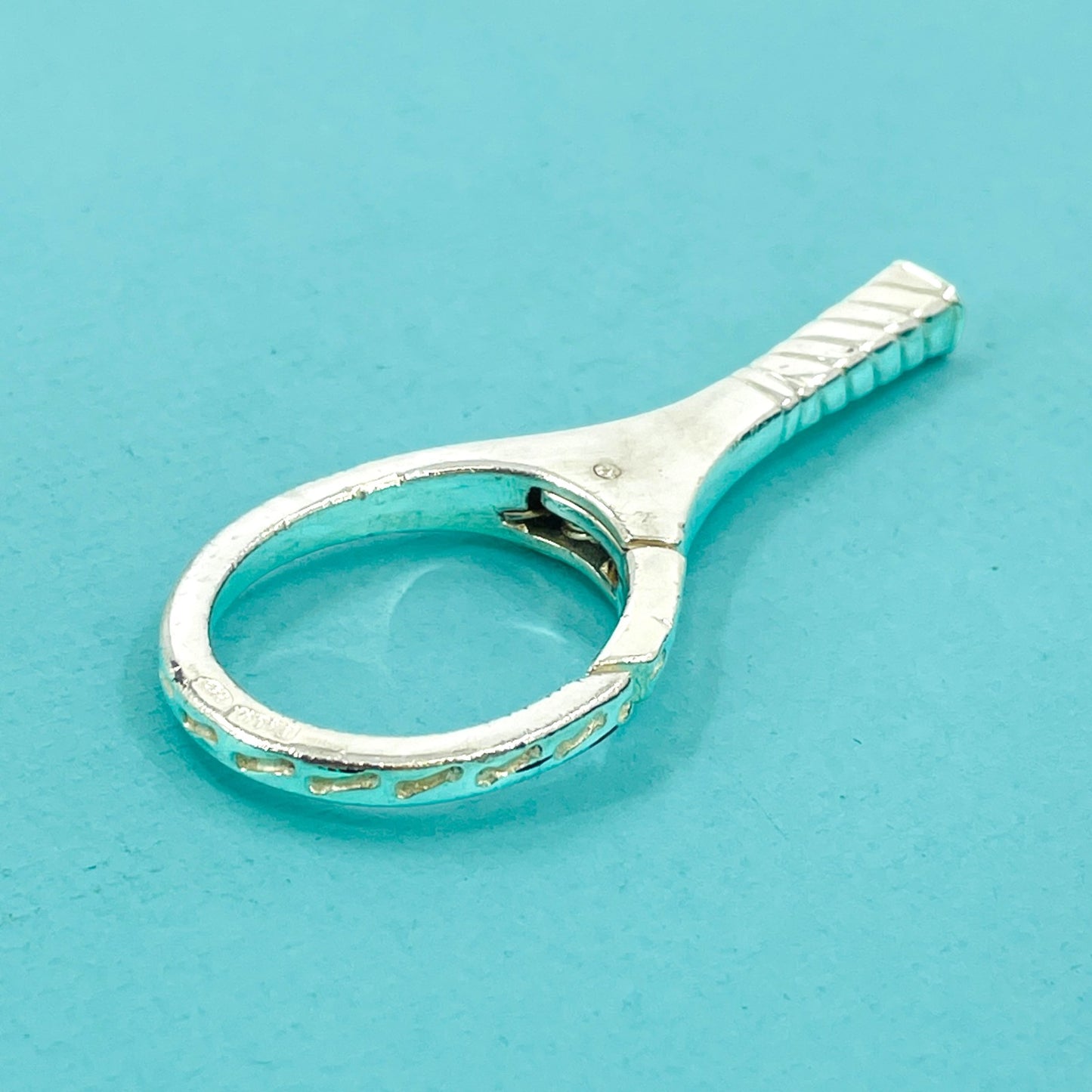 TIFFANY テニスラケット キーリング SV925