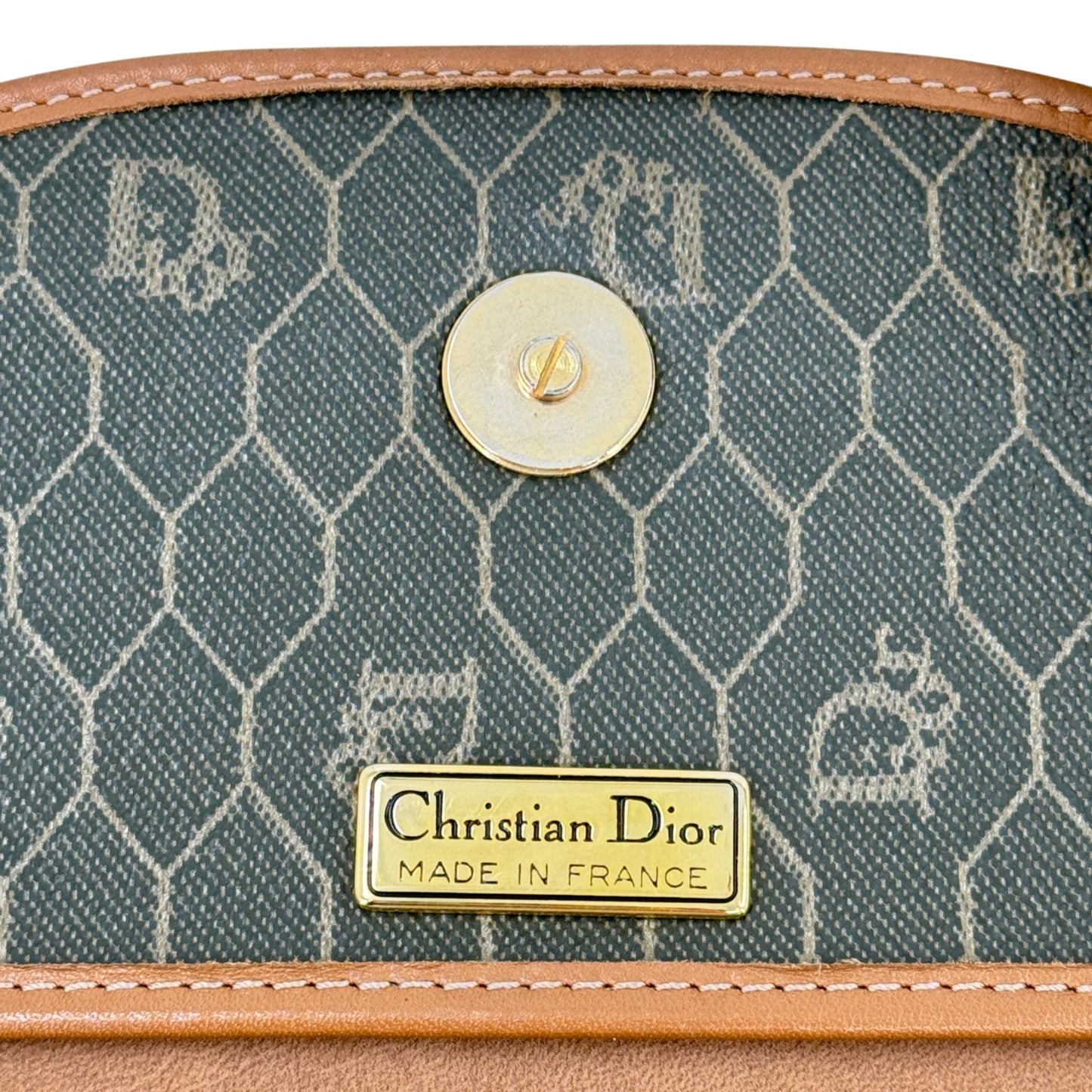 DIOR ハニーコーム PVC キャンバス トープ ショルダーバッグ