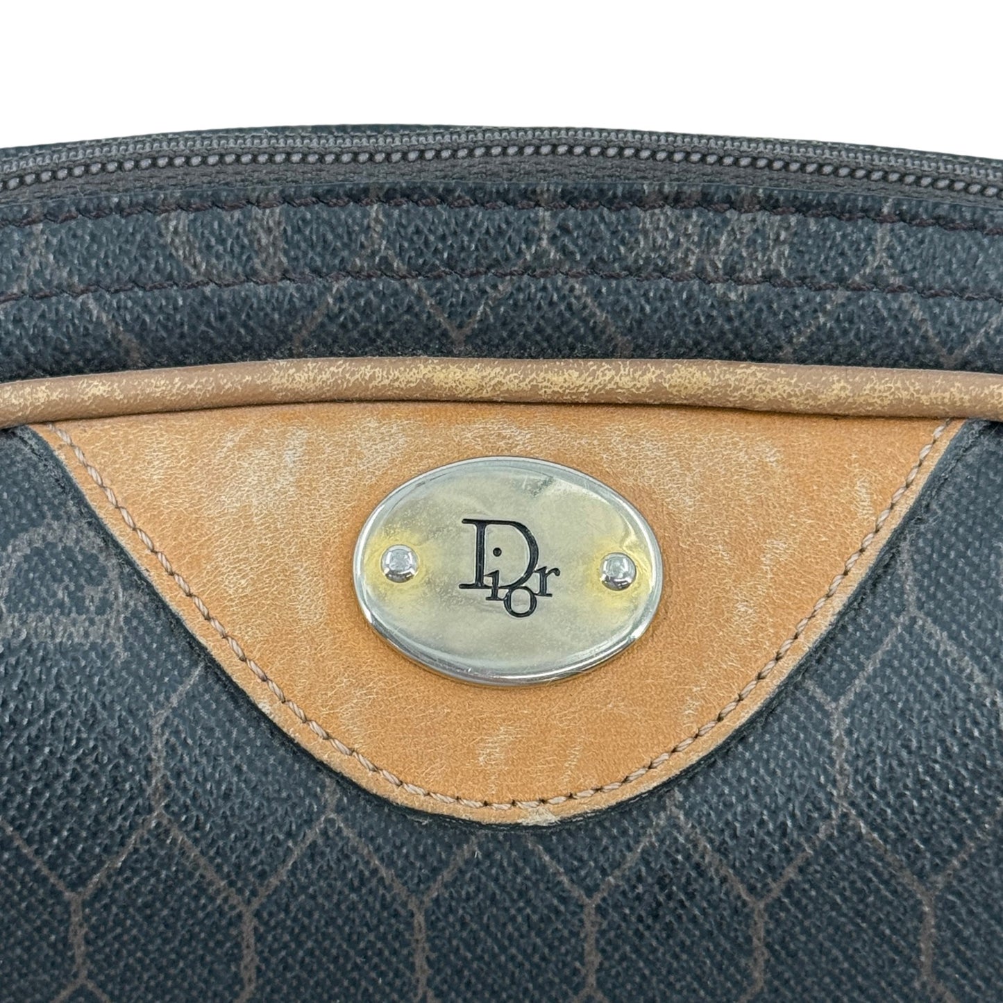DIOR ハニカムPVCキャンバス ブラックショルダーバッグ