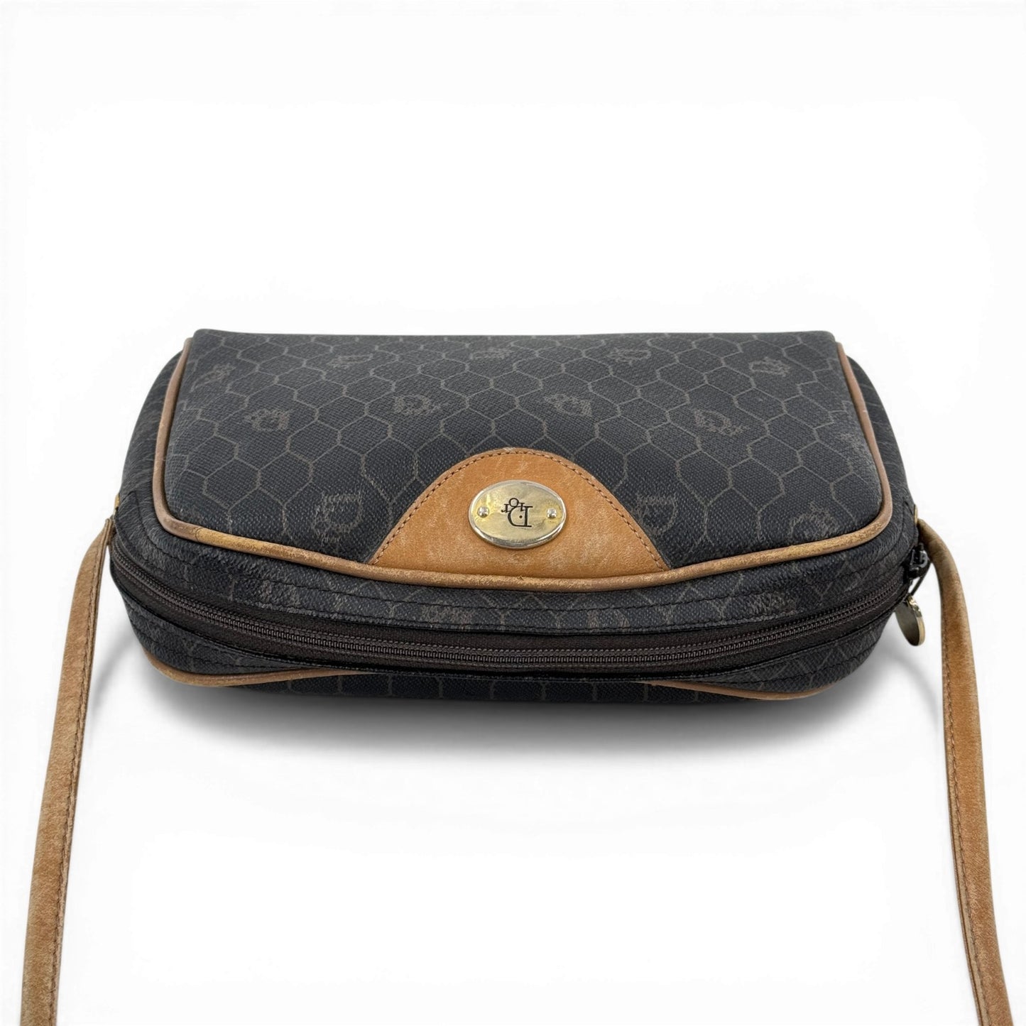 DIOR ハニカムPVCキャンバス ブラックショルダーバッグ