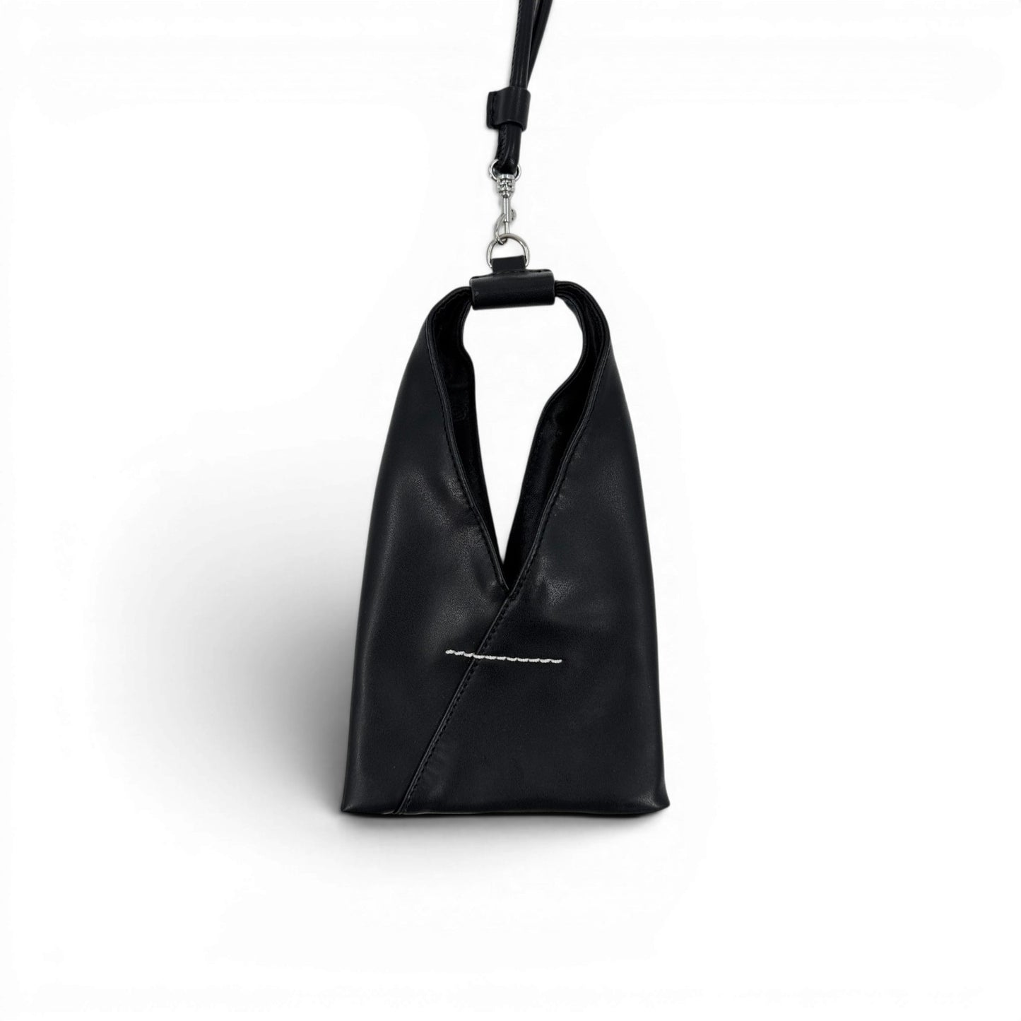 Maison Margiela ブラックレザー フォンポーチ ショルダー 4ステッチ