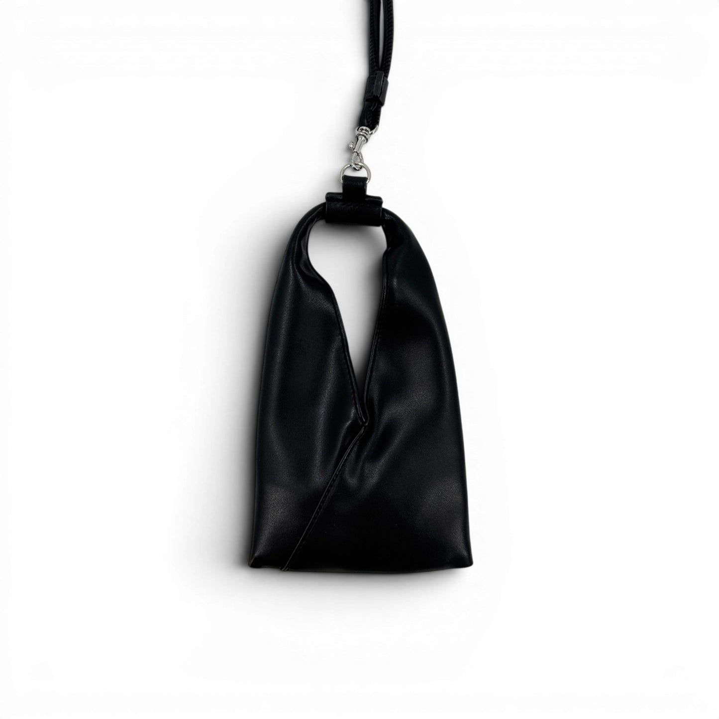 Maison Margiela ブラックレザー フォンポーチ ショルダー 4ステッチ