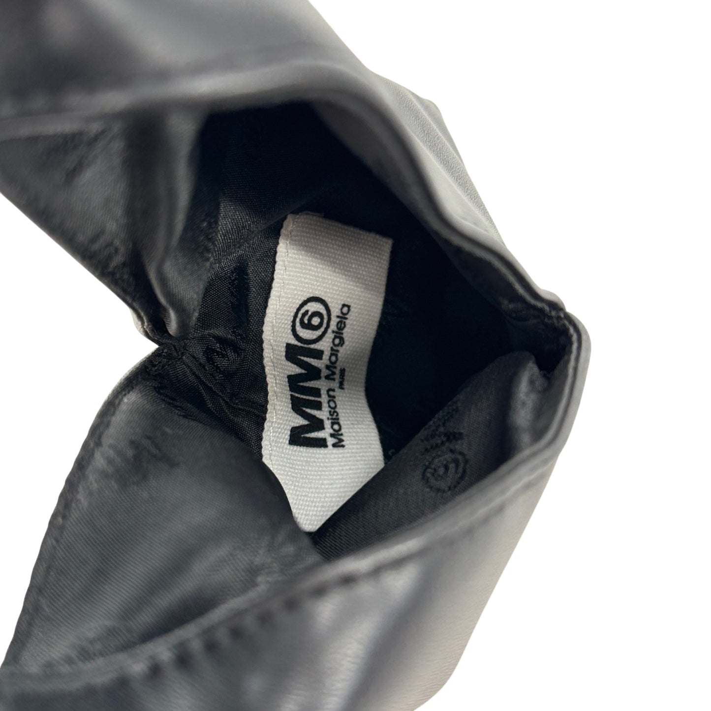 Maison Margiela ブラックレザー フォンポーチ ショルダー 4ステッチ