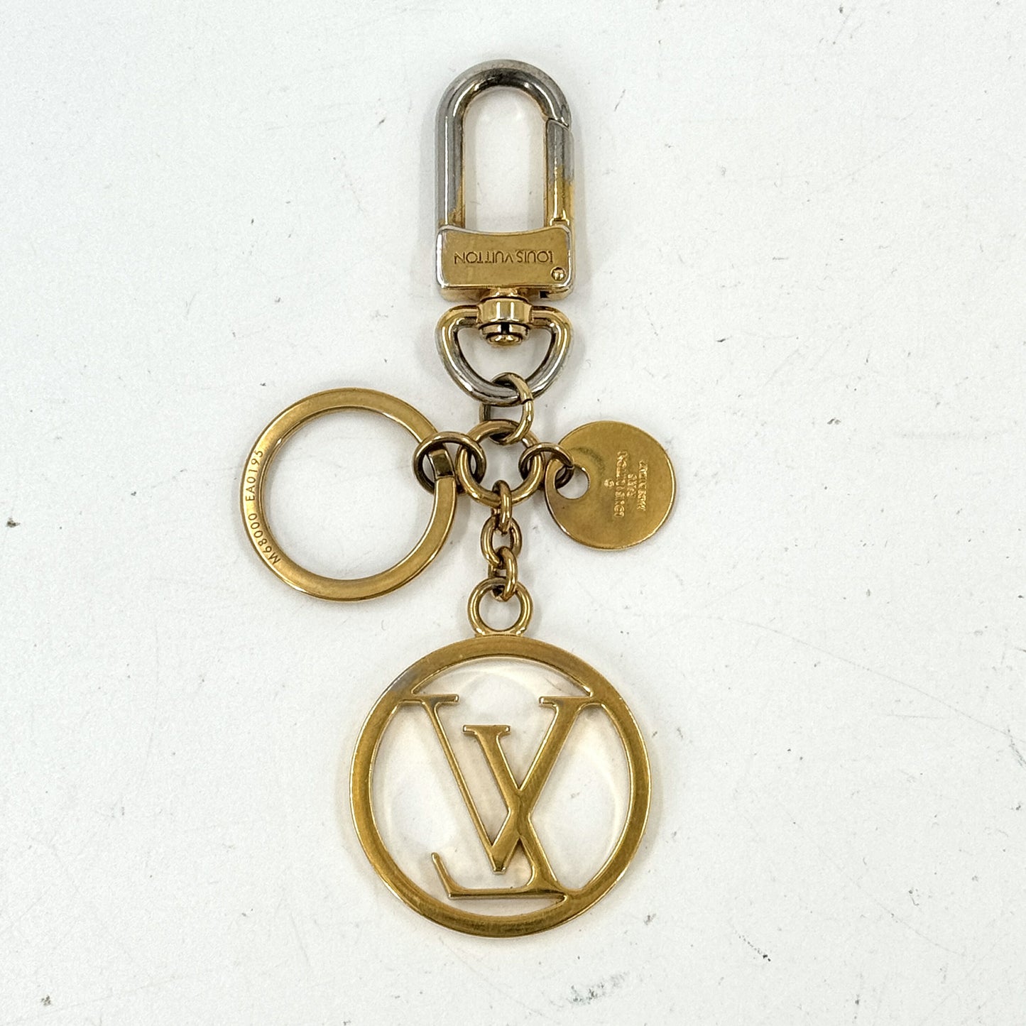 LOUIS VUITTON LV サークルキーリング M67362 GP バッグチャーム ロゴ