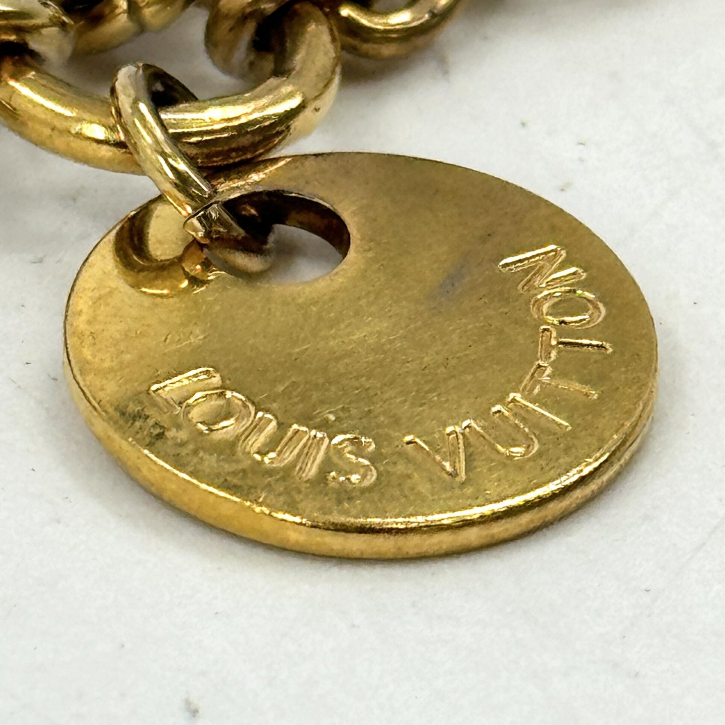 LOUIS VUITTON LV サークルキーリング M67362 GP バッグチャーム ロゴ