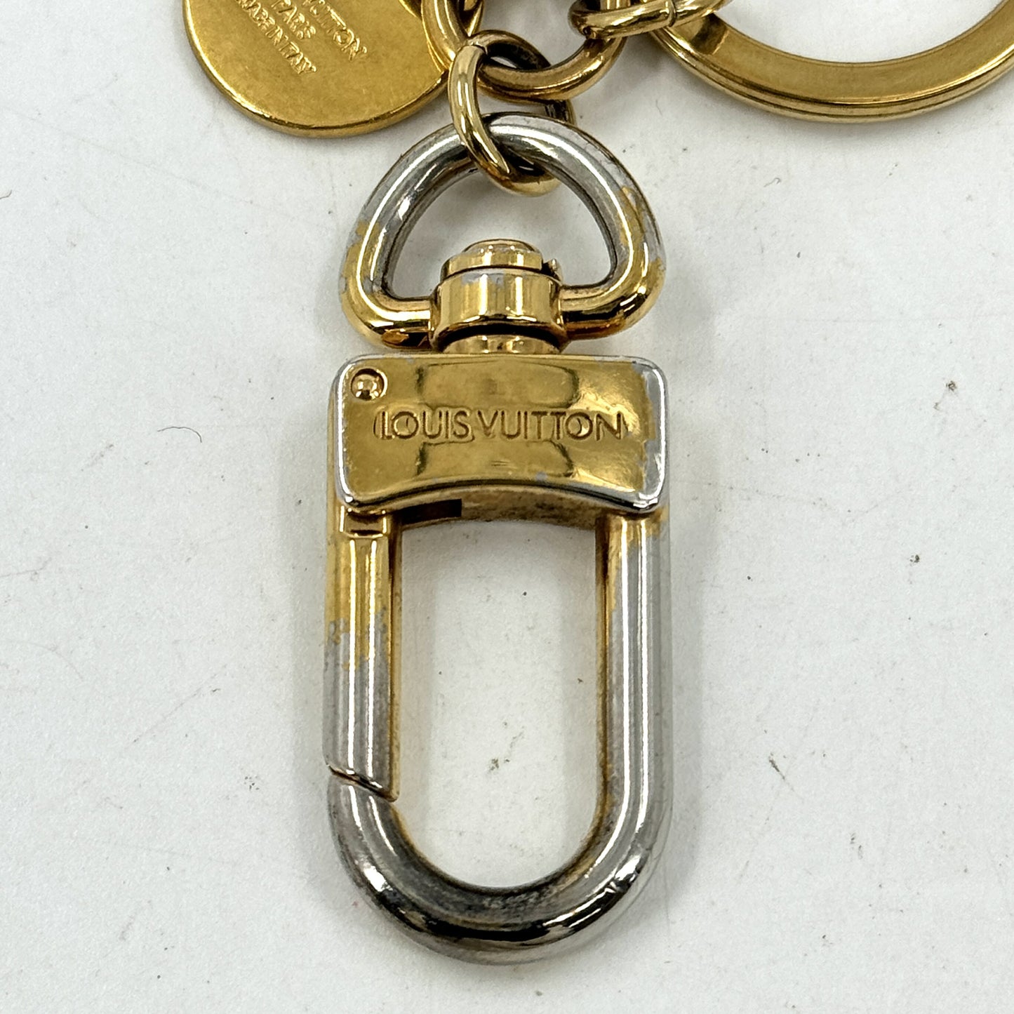 LOUIS VUITTON LV サークルキーリング M67362 GP バッグチャーム ロゴ