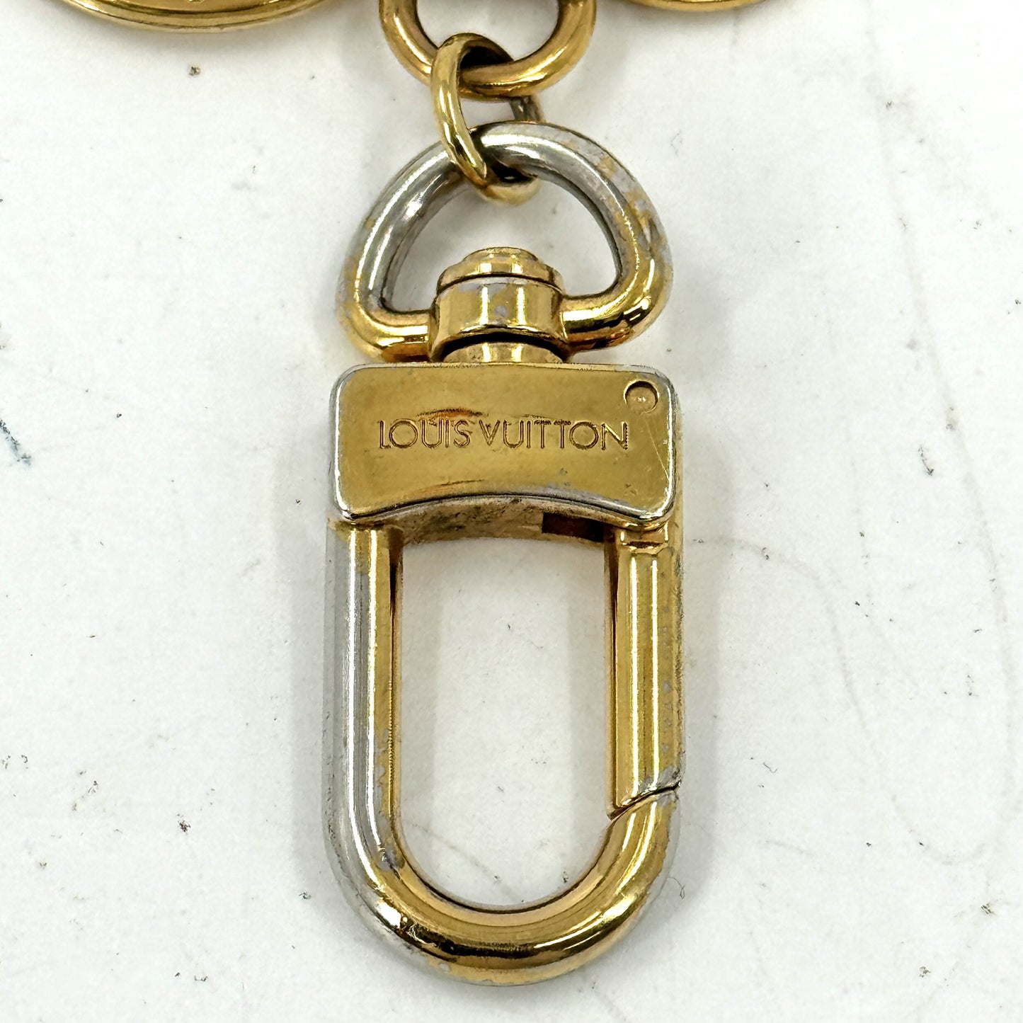 LOUIS VUITTON LV サークルキーリング M67362 GP バッグチャーム ロゴ
